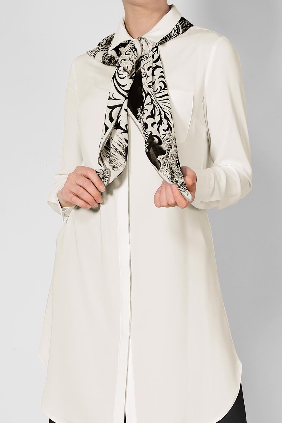 Tesettür giyim EKRU ALVİNA CEPLİ KLASİK TUNİK 4164