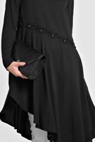 Tesettür giyim SİYAH ALVİNA ASİMETRİK KESİM TUNİK 4250