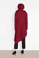 Tesettür giyim BORDO ALVİNA ASİMETRİK KESİM TUNİK 4250