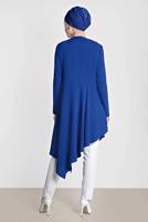 Tesettür giyim LACİVERT ALVİNA ASİMETRİK KESİM TUNİK 4250