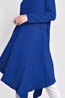 Tesettür giyim LACİVERT ALVİNA ASİMETRİK KESİM TUNİK 4250