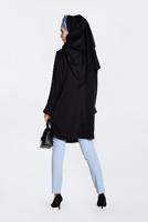 Tesettür giyim SİYAH ALVİNA İŞLEMELİ TUNİK 4301