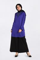 Tesettür giyim MOR ALVİNA İŞLEMELİ TUNİK 4301