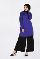 Tesettür giyim MOR ALVİNA İŞLEMELİ TUNİK 4301