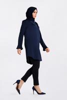 Tesettür giyim LACİVERT ALVİNA İŞLEMELİ TUNİK 4301