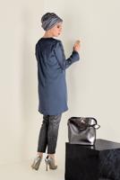 Tesettür giyim GRİ ALVİNA İŞLEMELİ TUNİK 4301