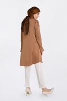 Tesettür giyim KAHVE ALVİNA İŞLEMELİ TUNİK 4301