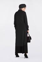 Tesettür giyim SİYAH DÜĞMELİ UZUN TUNİK 4397