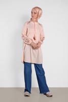 Tesettür giyim PUDRA  ALVİNA KETEN TUNİK  4472