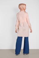 Tesettür giyim PUDRA  ALVİNA KETEN TUNİK  4472