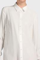 Tesettür giyim KREM ALVİNA BOYDAN DÜĞMELİ TUNİK 4495