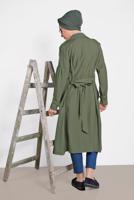 Tesettür giyim HAKİ T 1429 ALVİNA 10360 TRENÇKOT