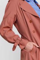 Tesettür giyim KAHVE ALVİNA KUŞAKLI KLASİK KESİM TRENÇKOT 1429