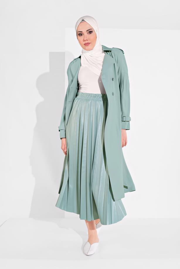 Hijab clothing ALVıNA BELTED CLASSIC TRENCH COAT 1429 - TRENDTESETTÜR