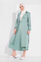 Hijab clothing BLUE ALVıNA BELTED CLASSIC TRENCH COAT 1429