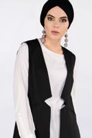 Vêtements hijab NOIR T 4330 ALVİNA SACHA 43514 YELEK