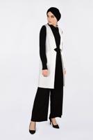 Vêtements hijab CRÈME GILET SANS BOUTONS 4330