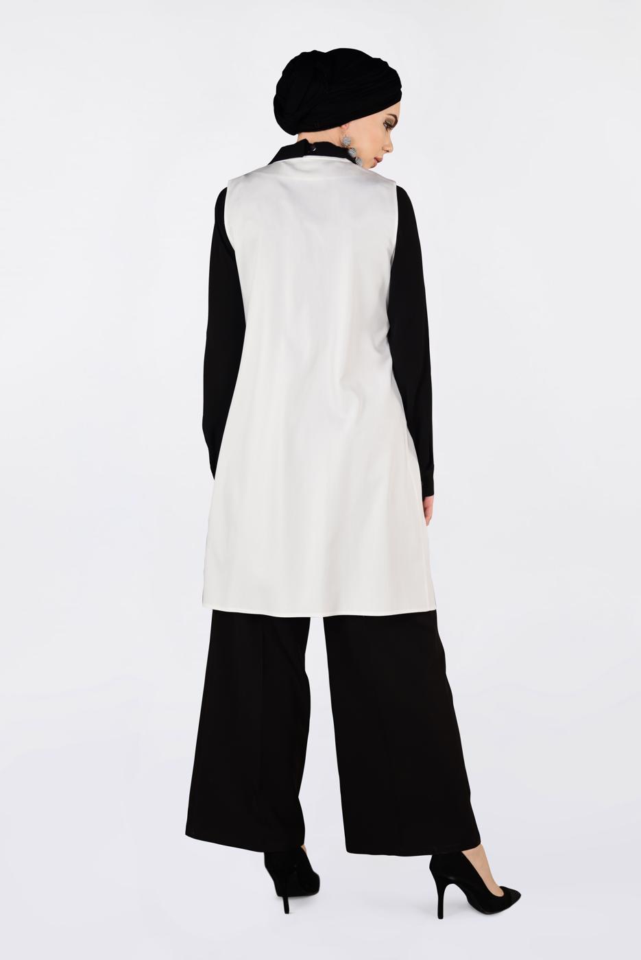 Vêtements hijab CRÈME GILET SANS BOUTONS 4330