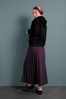 Vêtements hijab NOIR SURVÊTEMENT EN COTON À CAPUCHE 0182 