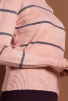 Tesettür giyim PUDRA ÇİZGİ DESENLİ KAZAK 1416