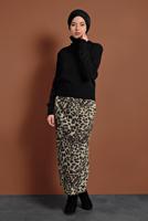 Tesettür giyim SİYAH BOĞAZLI TRİKO KAZAK 4306