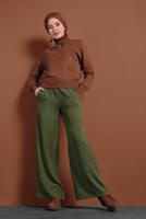 Tesettür giyim KAHVE BOĞAZLI TRİKO KAZAK 4306