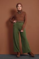 Tesettür giyim KAHVE BOĞAZLI TRİKO KAZAK 4306