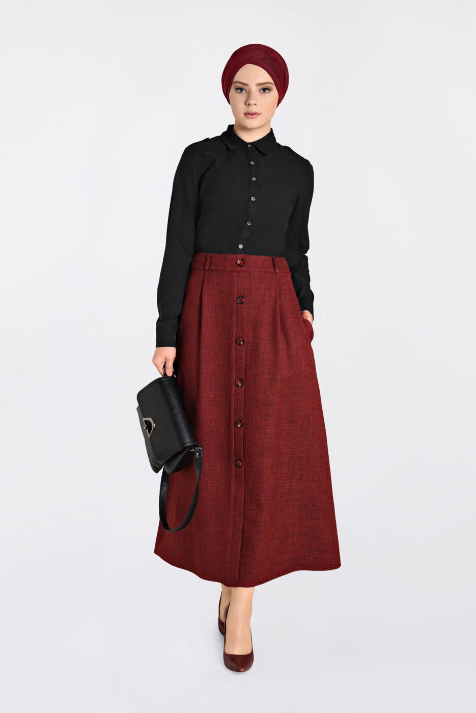 Hijab clothing BLACK SHIRT-COLLAR CLASSIC SHIRT 4761 