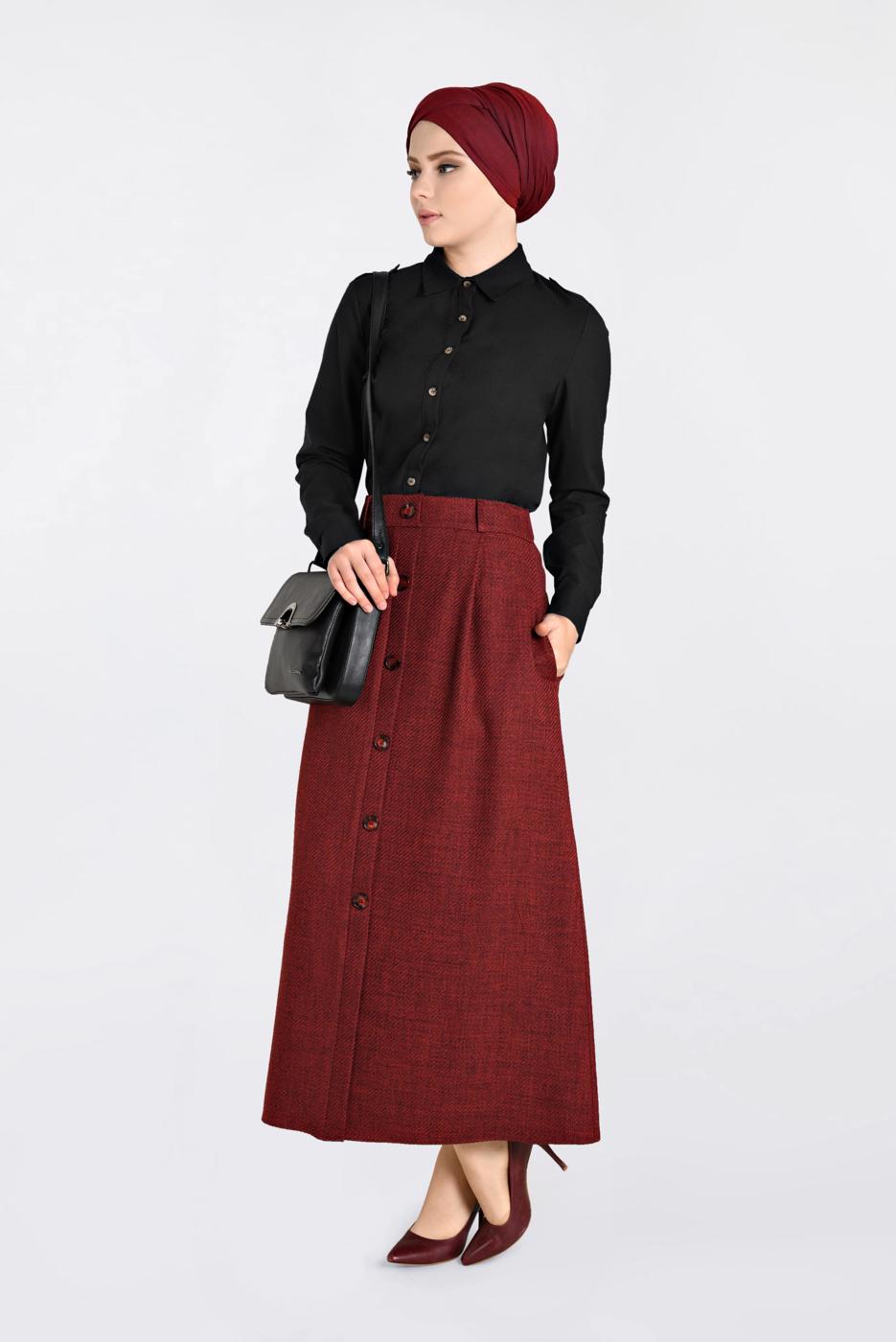 Hijab clothing BLACK SHIRT-COLLAR CLASSIC SHIRT 4761 