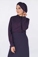 Vêtements hijab POURPRE BLOUSE EN DENTELLE 4788 