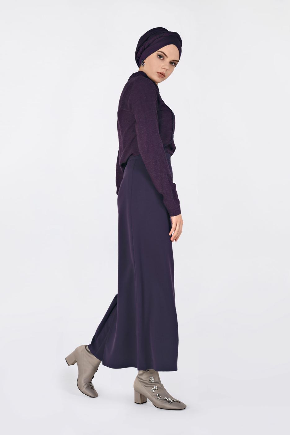 Vêtements hijab POURPRE BLOUSE EN DENTELLE 4788 