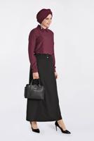 Tesettür giyim KIRMIZI DANTEL ŞERİTLİ BLUZ 4788 