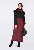 Tesettür giyim SİYAH FIRFIRLI BLUZ 4801 