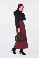 Hijab clothing BLACK RUFFLED BLOUSE 4801 