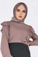 Hijab clothing POWDER RUFFLED BLOUSE 4801 