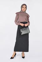 Hijab clothing POWDER RUFFLED BLOUSE 4801 