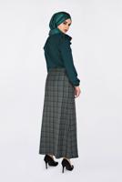 Hijab clothing GREEN RUFFLED BLOUSE 4801 