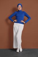 Tesettür giyim LACİVERT BOĞAZLI FİTİLLİ KAZAK 9516