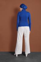 Tesettür giyim LACİVERT BOĞAZLI FİTİLLİ KAZAK 9516