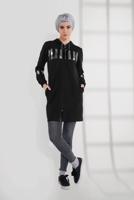 Tesettür giyim SİYAH PAMUKLU PUL PAYET EŞOFMAN CEKET 9005