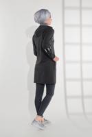 Tesettür giyim GRİ PAMUKLU PUL PAYET EŞOFMAN CEKET 9005