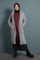 Vêtements hijab GRIS GILET EN MAILLE 0005 