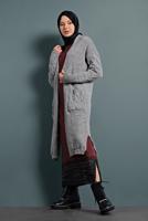 Vêtements hijab GRIS GILET EN MAILLE 0005 