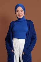 Hijab clothing NAVY BLUE KNIT CARDIGAN 0005 