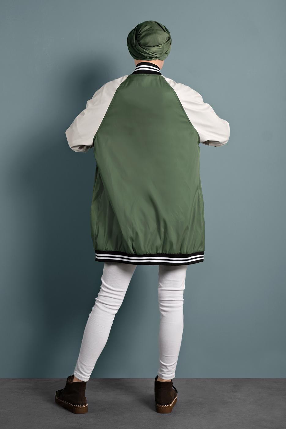 Hijab clothing KHAKI SEQUINED JACKET 0420 