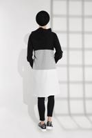 Tesettür giyim SİYAH ŞERİT DETAYLI KAPÜŞONLU EŞOFMAN CEKET 0655 