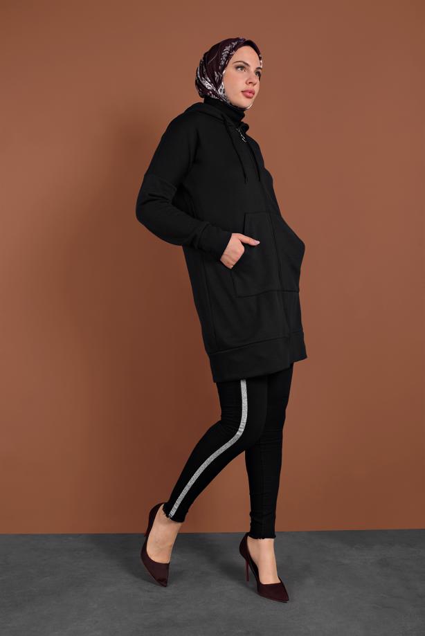 Vêtements hijab  HOODED ZIPPED SPORT JACKET 0801 - TRENDTESETTÜR