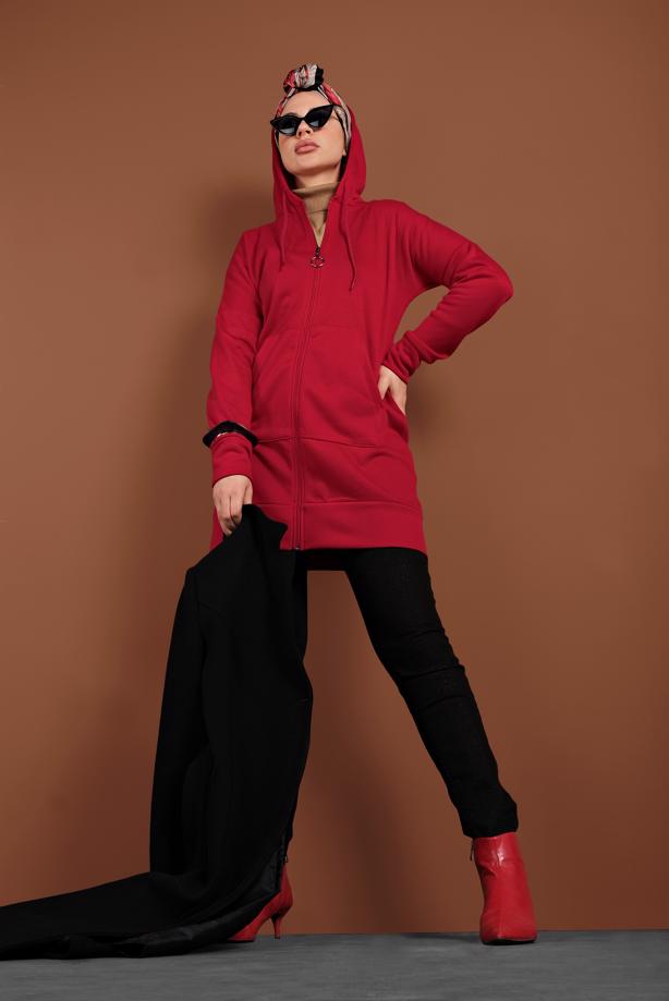 Vêtements hijab  HOODED ZIPPED SPORT JACKET 0801 - TRENDTESETTÜR