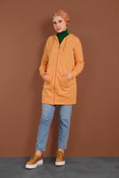 Hijab clothing ORANGE HOODED ZIPPED SPORT JACKET 0801