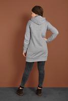Hijab clothing GREY HOODED ZIPPED SPORT JACKET 0801